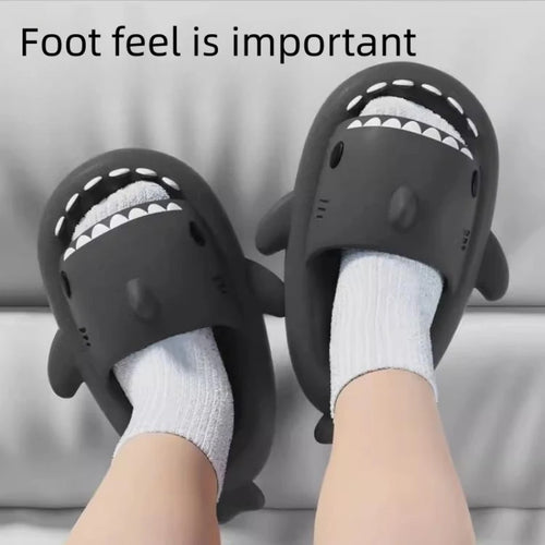 Hot Sale Women Shark Slippers Men Outdoor Non-Slip Durable EVA Sandals Couples Indoor Thick Slides Kids Waterproof Flip Flops