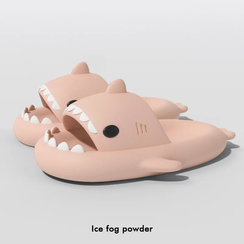 Hot Sale Women Shark Slippers Men Outdoor Non-Slip Durable EVA Sandals Couples Indoor Thick Slides Kids Waterproof Flip Flops