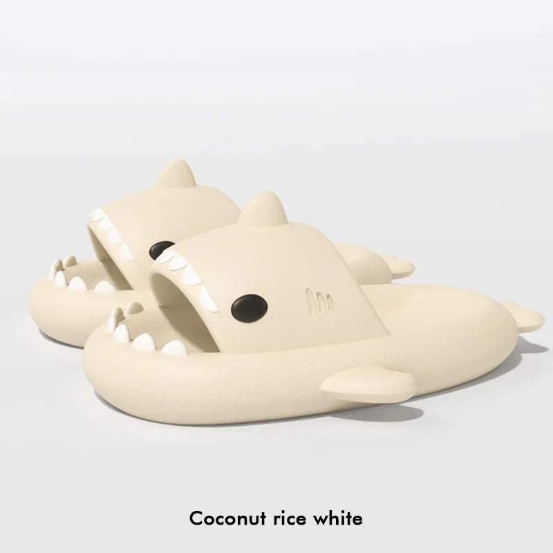 Hot Sale Women Shark Slippers Men Outdoor Non-Slip Durable EVA Sandals Couples Indoor Thick Slides Kids Waterproof Flip Flops